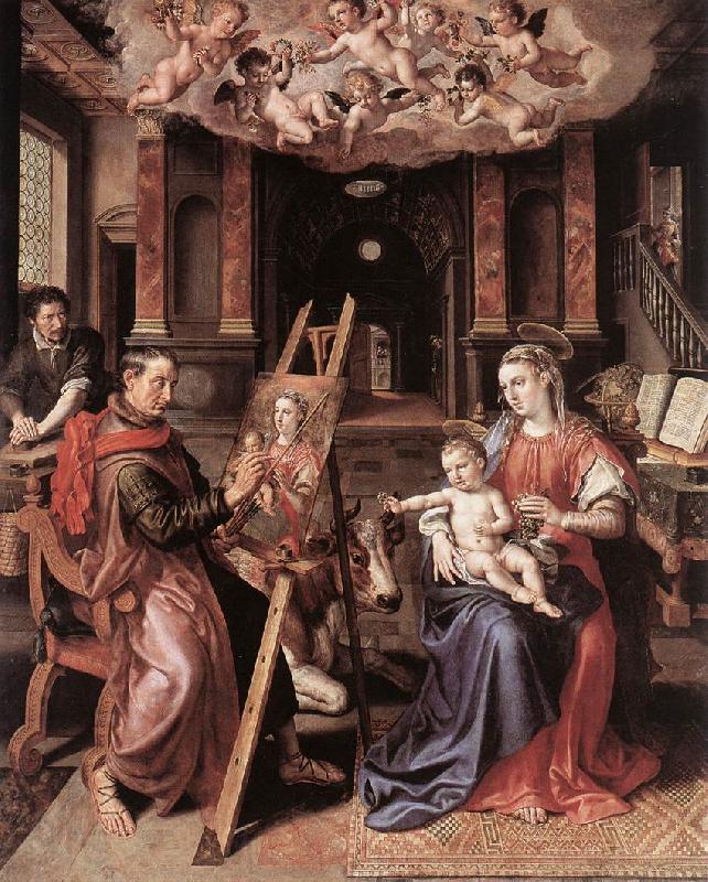 VOS, Marten de St Luke Painting the Virgin Mary awr Spain oil painting art